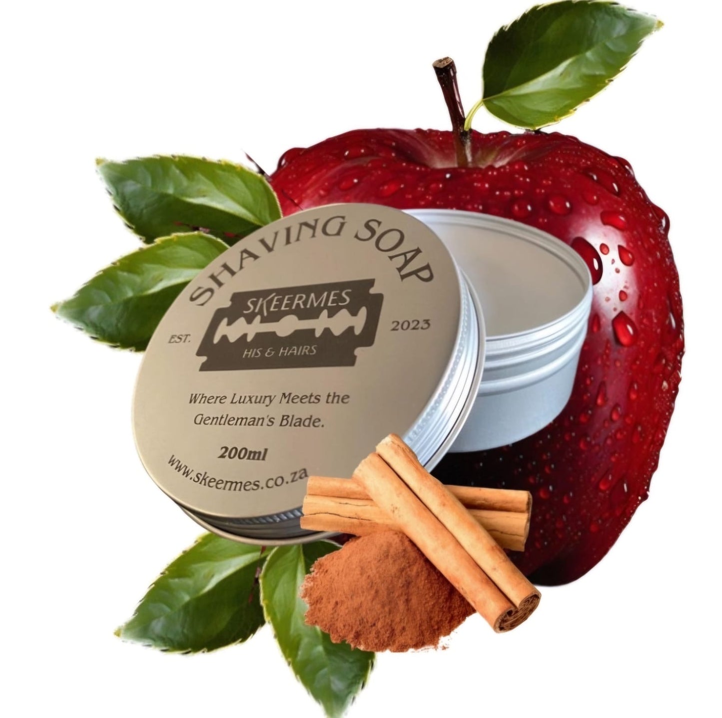 Skeermes 'warm Appeltert' - Apple & Spice Shaving Soap