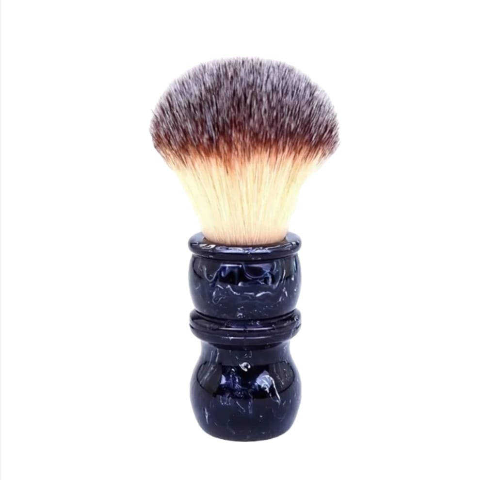 Yaqi - Black Marble "Plisson" Knot Synthetic Shaving Brush