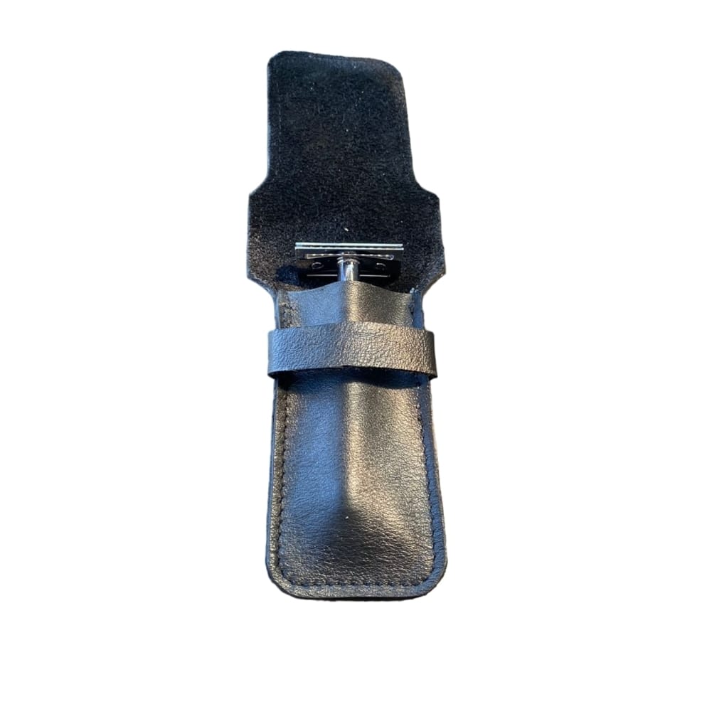 Skeermes - Black Square Edged Safety Razor Pouch