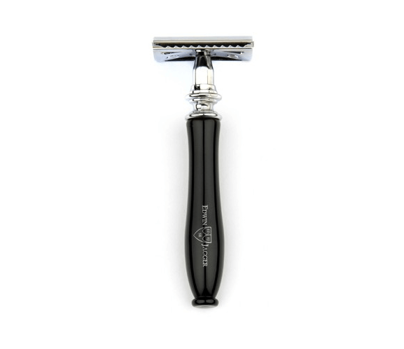 Edwin Jagger – Chatsworth Imitation Ebony DE Safety Razor & 5 Free Feather Blades