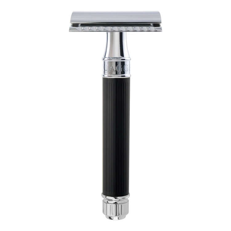 Edwin Jagger – DE89 Black Rubber Coated DE Safety Razor