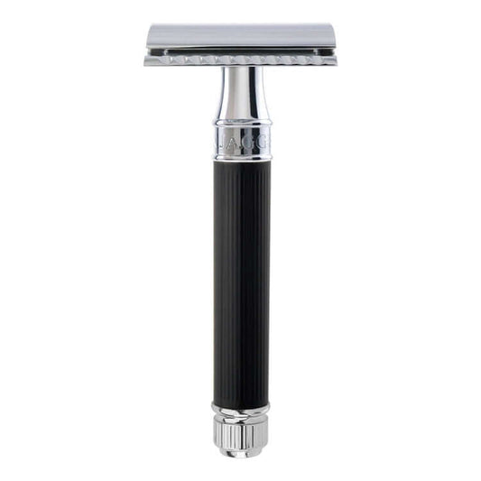 Edwin Jagger – DE89 Black Rubber Coated DE Safety Razor