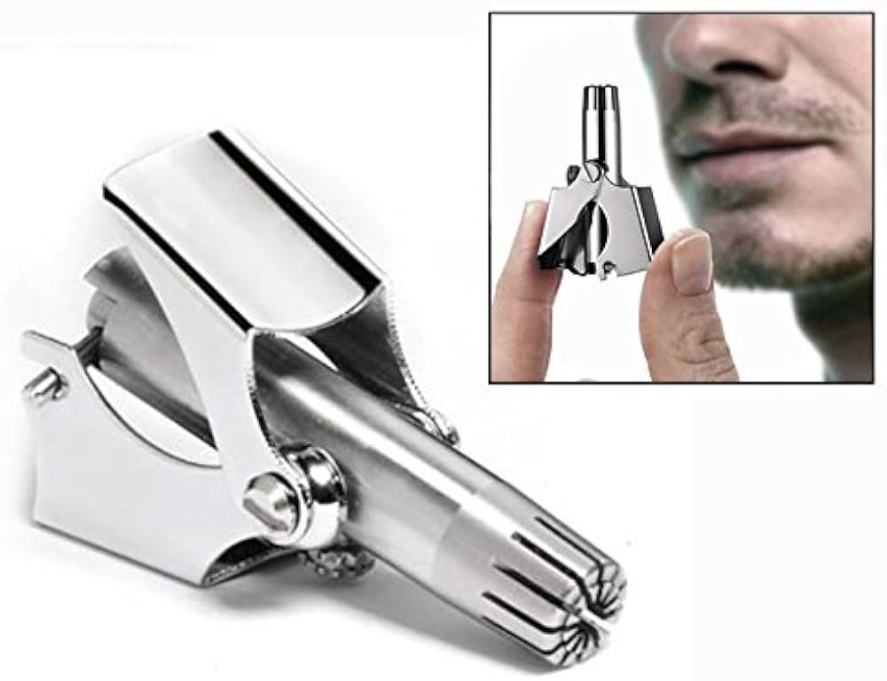 Skeermes - Manual Nose & Ear Hair Trimmer with a Metal Storage Box