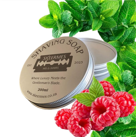 Skeermes 'framBose Kruisement' - Raspberry Melon & Mint Shaving Soap