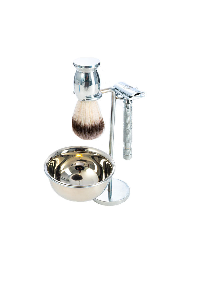 Chrome - Safety Razor Shaving Set (C9)