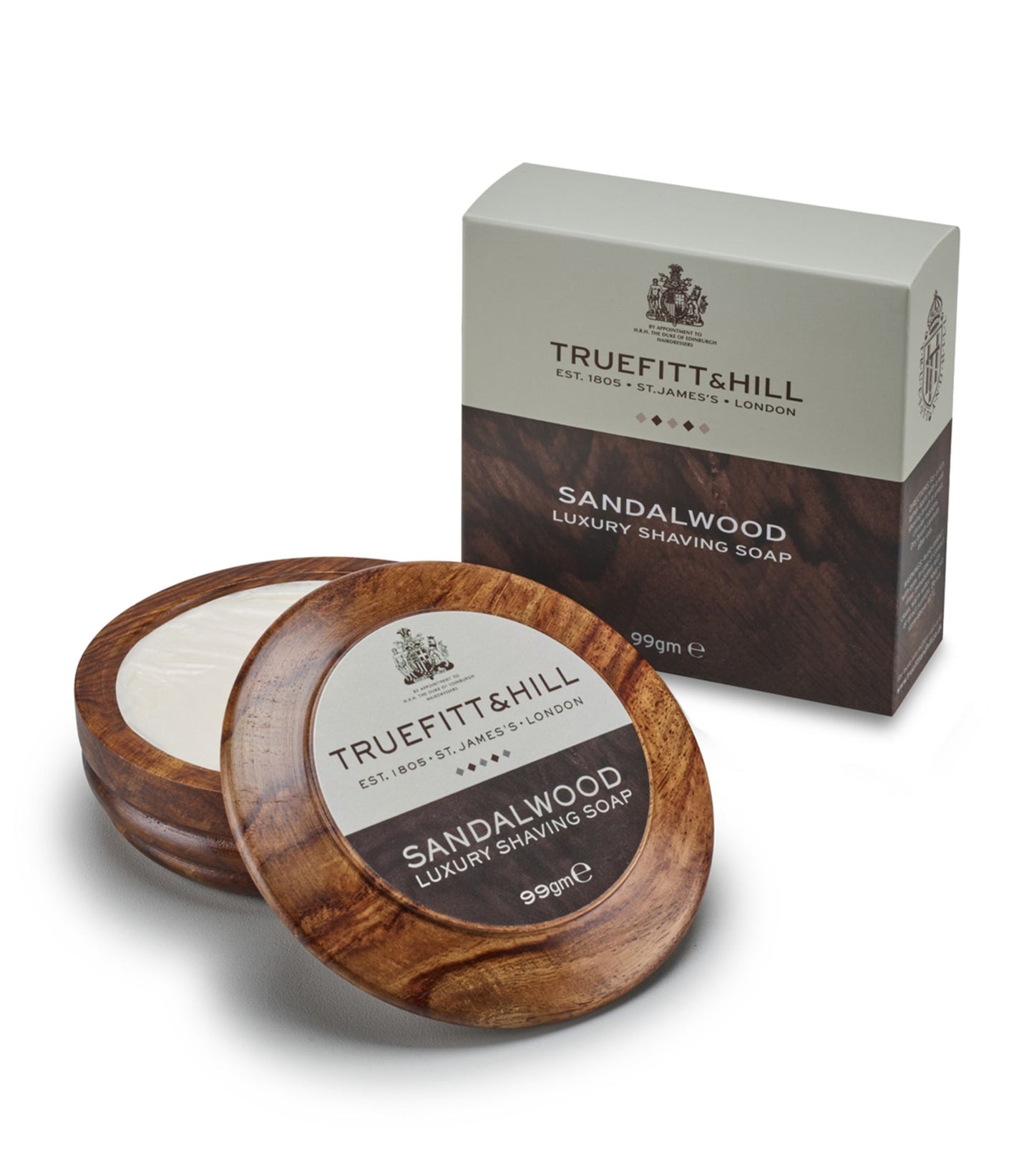 Truefitt & Hill – Sandalwood Luxury Shaving Soap in Wooden Bowl