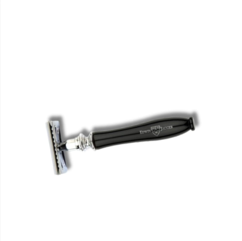 Edwin Jagger – Chatsworth Imitation Ebony DE Safety Razor & 5 Free Feather Blades