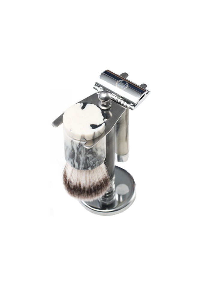 Black Marble - Double Edge Safety Razor Shaving Set