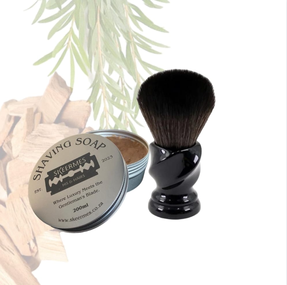 Skeermes - Shaving Soap & Brush Combo